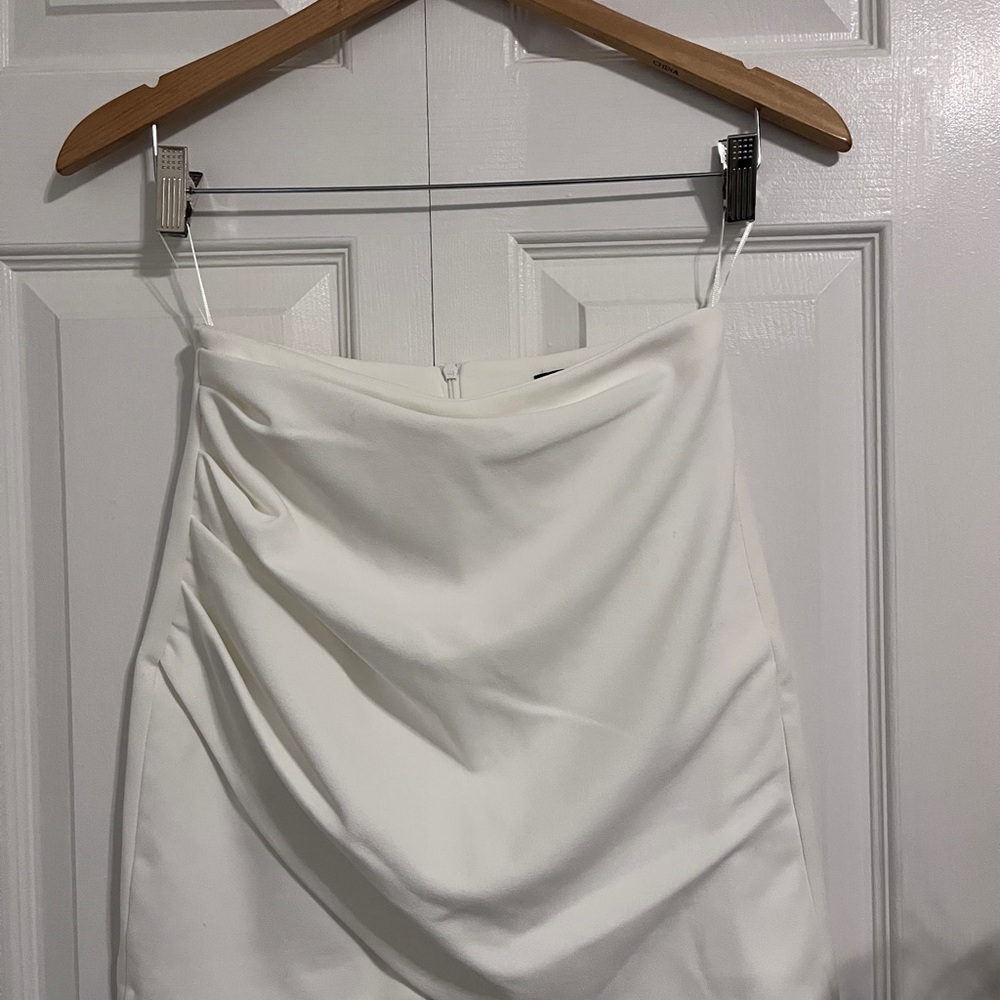 Zara Ivory Draped Dress